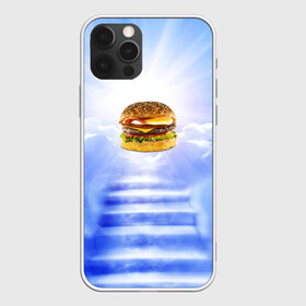 Чехол для iPhone 12 Pro Max с принтом Райский бургер в Белгороде, Силикон |  | Тематика изображения на принте: food | hamburger | hot dog | ангел | блики | булка | булочка | бургер | бутерброд | вкусняшки | гамбургер | еда | котлета | лестница | лучи | небесный | небо | обжора | облака | пейзаж | природа | рай | сендвич