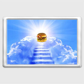Магнит 45*70 с принтом Райский бургер в Белгороде, Пластик | Размер: 78*52 мм; Размер печати: 70*45 | Тематика изображения на принте: food | hamburger | hot dog | ангел | блики | булка | булочка | бургер | бутерброд | вкусняшки | гамбургер | еда | котлета | лестница | лучи | небесный | небо | обжора | облака | пейзаж | природа | рай | сендвич