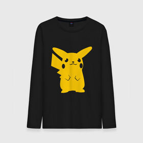 Мужской лонгслив хлопок с принтом PIKACHU в Белгороде, 100% хлопок |  | anime | manga | pika pika | pikachu | pokemon | аниме | желтый | мультфильм | пика пика | пикачу | покемоны | япония