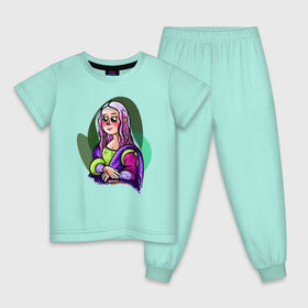 Детская пижама хлопок с принтом Мадонна в Белгороде, 100% хлопок |  брюки и футболка прямого кроя, без карманов, на брюках мягкая резинка на поясе и по низу штанин
 | Тематика изображения на принте: 