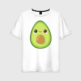 Женская футболка хлопок Oversize с принтом Avocado в Белгороде, 100% хлопок | свободный крой, круглый ворот, спущенный рукав, длина до линии бедер
 | 1 годик | love | дети | детские | любовь | малыш | малыши | ребенок