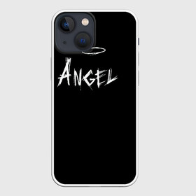 Чехол для iPhone 13 mini с принтом ANGEL в Белгороде,  |  | Тематика изображения на принте: angel | angelos | archangel | graffiti | inscription | messenger | saint | ангел | ангелок | ангелос | ангелочек | архангел | вестник | графити | надпись | посланник | святой