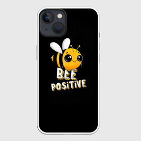 Чехол для iPhone 13 с принтом ПЧЁЛКА в Белгороде,  |  | Тематика изображения на принте: bee | cute | inscription | positive | striped | wasp | бее | милота | надпись | насекомое | оса | позитив | полосатая | пчела | пчелка