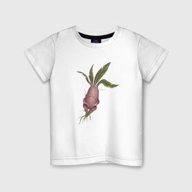 Детская футболка хлопок с принтом Мандрагора в Белгороде, 100% хлопок | круглый вырез горловины, полуприлегающий силуэт, длина до линии бедер | корни | листочки | растение | фэнтези