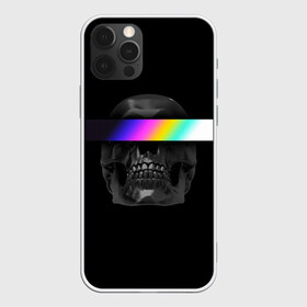 Чехол для iPhone 12 Pro Max с принтом Череп в Белгороде, Силикон |  | dark | голова | градиент | металл | металлический череп | минимализм | панк | рок | тьма | череп | черепа