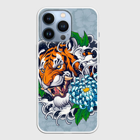 Чехол для iPhone 13 Pro с принтом Грозный Тигр в цветах (голова) в Белгороде,  |  | himiko | my hero academia | toga | моя геройская академия | химико тога