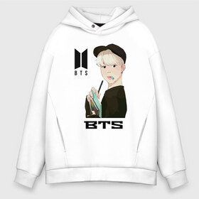 Мужское худи Oversize хлопок с принтом BTS art в Белгороде, френч-терри — 70% хлопок, 30% полиэстер. Мягкий теплый начес внутри —100% хлопок | боковые карманы, эластичные манжеты и нижняя кромка, капюшон на магнитной кнопке | bts | k pop | kpop | rm | аниме | бтс | ви | джей хоуп | джонгук | кпоп | сюга | чимин | чин | япония