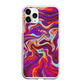 Чехол для iPhone 11 Pro Max матовый с принтом colorful waves в Белгороде, Силикон |  | abstract | colors | paint | pattern | violet | waves | абстракция | волны | краска | цветной