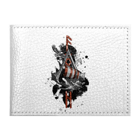 Обложка для студенческого билета с принтом Assassins Creed Valhalla Тату в Белгороде, натуральная кожа | Размер: 11*8 см; Печать на всей внешней стороне | ассасинс крид | викинги | графика | драккар | корабль | орел | руны | тату