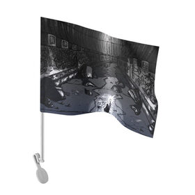 Флаг для автомобиля с принтом Lovecraft Лавкрафт в Белгороде, 100% полиэстер | Размер: 30*21 см | lovecraft | говард филлипс лавкрафт | ктулху | лавкрафт | филлипс лавкрафт