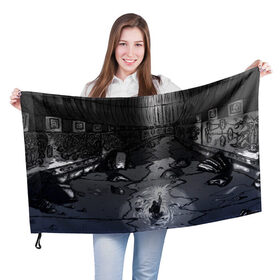 Флаг 3D с принтом Lovecraft Лавкрафт в Белгороде, 100% полиэстер | плотность ткани — 95 г/м2, размер — 67 х 109 см. Принт наносится с одной стороны | lovecraft | говард филлипс лавкрафт | ктулху | лавкрафт | филлипс лавкрафт