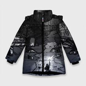 Зимняя куртка для девочек 3D с принтом Lovecraft Лавкрафт в Белгороде, ткань верха — 100% полиэстер; подклад — 100% полиэстер, утеплитель — 100% полиэстер. | длина ниже бедра, удлиненная спинка, воротник стойка и отстегивающийся капюшон. Есть боковые карманы с листочкой на кнопках, утяжки по низу изделия и внутренний карман на молнии. 

Предусмотрены светоотражающий принт на спинке, радужный светоотражающий элемент на пуллере молнии и на резинке для утяжки. | Тематика изображения на принте: lovecraft | говард филлипс лавкрафт | ктулху | лавкрафт | филлипс лавкрафт
