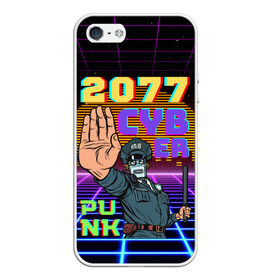 Чехол для iPhone 5/5S матовый с принтом Retro Cyberpunk в Белгороде, Силикон | Область печати: задняя сторона чехла, без боковых панелей | 2077 | 3d | cyber punk | cyberpunk | retro | кибер панк | киберпанк | полная запечатка | ретро | робот