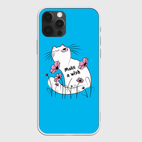 Чехол для iPhone 12 Pro Max с принтом Загадай желание - Кот в Белгороде, Силикон |  | art | cat | картинка | кот | котик | коты | кошка | цветы