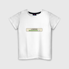 Детская футболка хлопок с принтом Loading в Белгороде, 100% хлопок | круглый вырез горловины, полуприлегающий силуэт, длина до линии бедер | загрузка | игра | интерфейс | компьютер | окно | система | скачивание | статус