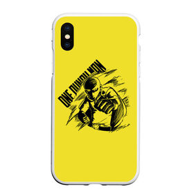 Чехол для iPhone XS Max матовый с принтом Сайтама One Punch Man в Белгороде, Силикон | Область печати: задняя сторона чехла, без боковых панелей | anime | one punch man | аниме | анимэ | бэнг | ван панч мэн | ванпанчмен | генос | кинг | сайтама | соник | супер герой | торнадо | уан панч мен