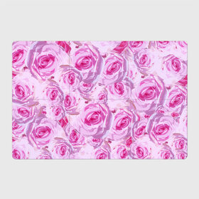 Магнитный плакат 3Х2 с принтом Roses в Белгороде, Полимерный материал с магнитным слоем | 6 деталей размером 9*9 см | дизайн с розами | женственность | нежность | роза | розовый принт | розовый фон | розы | цветы