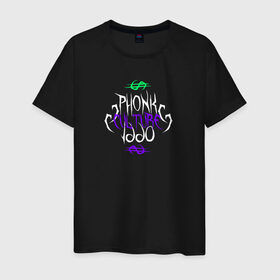 Мужская футболка хлопок с принтом Phonk Culture в Белгороде, 100% хлопок | прямой крой, круглый вырез горловины, длина до линии бедер, слегка спущенное плечо. | phonk | линии | музыка | рэп | фонк