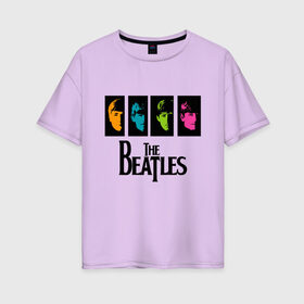 Женская футболка хлопок Oversize с принтом Всемирный день The Beatles в Белгороде, 100% хлопок | свободный крой, круглый ворот, спущенный рукав, длина до линии бедер
 | abbey road | beatles day | cant buy me love | help | i want to hold your hand | let it bee | pop art | альбом | битлз | битломан | битлы | всемирный день | леннон | ливерпуль | ливерпульская четверка | маккартни | музыка | старр | харрисо