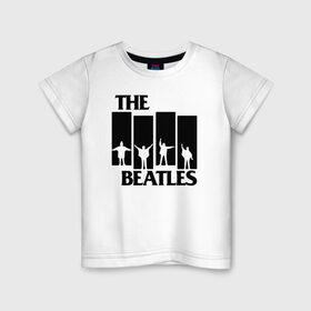 Детская футболка хлопок с принтом The Beatles в Белгороде, 100% хлопок | круглый вырез горловины, полуприлегающий силуэт, длина до линии бедер | великобритания | джон леннон | классика | легенды | музыка | пол маккартни | рок | рок группа