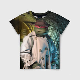 Детская футболка 3D с принтом Raph в Белгороде, 100% гипоаллергенный полиэфир | прямой крой, круглый вырез горловины, длина до линии бедер, чуть спущенное плечо, ткань немного тянется | 1990 | tnmt | turtles | ниндзя | ретро | фильм | черепашки