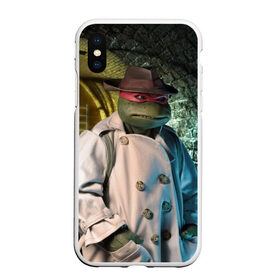 Чехол для iPhone XS Max матовый с принтом Raph в Белгороде, Силикон | Область печати: задняя сторона чехла, без боковых панелей | 1990 | tnmt | turtles | ниндзя | ретро | фильм | черепашки