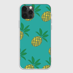 Чехол для iPhone 12 Pro Max с принтом Ананасы в Белгороде, Силикон |  | Тематика изображения на принте: ананас | желтый | зеленый | летний | паттерн | подарок | простой | тропический | узор | фрукт