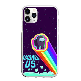 Чехол для iPhone 11 Pro матовый с принтом AMONG US neon rainbow в Белгороде, Силикон |  | Тематика изображения на принте: детский | космос | неоновый | радуга | стильная | тренд | яркий