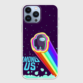 Чехол для iPhone 13 Pro Max с принтом AMONG US neon rainbow в Белгороде,  |  | Тематика изображения на принте: детский | космос | неоновый | радуга | стильная | тренд | яркий