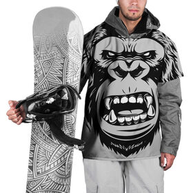 Накидка на куртку 3D с принтом animal crunch в Белгороде, 100% полиэстер |  | angry | animal | power | горилла | животное | злой | спорт