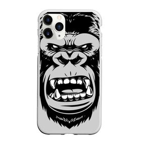 Чехол для iPhone 11 Pro матовый с принтом animal crunch в Белгороде, Силикон |  | Тематика изображения на принте: angry | animal | power | горилла | животное | злой | спорт