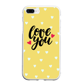 Чехол для iPhone 7Plus/8 Plus матовый с принтом Love Yoy в Белгороде, Силикон | Область печати: задняя сторона чехла, без боковых панелей | 14 февряля | amor | kiss | love | love you | my love | valentine | валентин | люблю | любовь | отношения | пара | поцелуй | я люблю