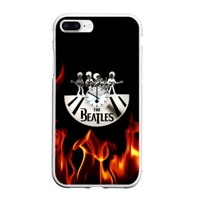 Чехол для iPhone 7Plus/8 Plus матовый с принтом The Beatles в Белгороде, Силикон | Область печати: задняя сторона чехла, без боковых панелей | fire | the beatles | the beatles lettering | the beatles print | world day of the beatles | всемирный день the beatles | группа the beatles | музыкальная группа the beatles | надпись the beatles | огонь | принт the beatles