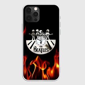 Чехол для iPhone 12 Pro с принтом The Beatles в Белгороде, силикон | область печати: задняя сторона чехла, без боковых панелей | fire | the beatles | the beatles lettering | the beatles print | world day of the beatles | всемирный день the beatles | группа the beatles | музыкальная группа the beatles | надпись the beatles | огонь | принт the beatles