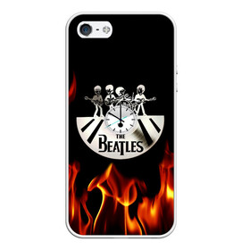 Чехол для iPhone 5/5S матовый с принтом The Beatles в Белгороде, Силикон | Область печати: задняя сторона чехла, без боковых панелей | fire | the beatles | the beatles lettering | the beatles print | world day of the beatles | всемирный день the beatles | группа the beatles | музыкальная группа the beatles | надпись the beatles | огонь | принт the beatles