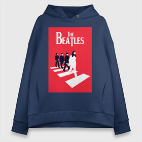 Женское худи Oversize хлопок с принтом The Beatles в Белгороде, френч-терри — 70% хлопок, 30% полиэстер. Мягкий теплый начес внутри —100% хлопок | боковые карманы, эластичные манжеты и нижняя кромка, капюшон на магнитной кнопке | the beatles | великобритания | джон леннон | классика | легенды | музыка | пол маккартни | рок | рок группа