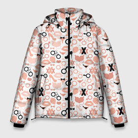 Мужская зимняя куртка 3D с принтом Любовь (18+) в Белгороде, верх — 100% полиэстер; подкладка — 100% полиэстер; утеплитель — 100% полиэстер | длина ниже бедра, свободный силуэт Оверсайз. Есть воротник-стойка, отстегивающийся капюшон и ветрозащитная планка. 

Боковые карманы с листочкой на кнопках и внутренний карман на молнии. | Тематика изображения на принте: 14 февраля | love | playboy | валентинка | вторая половинка | день всех влюбленных | любовь | плейбой | праздник любви | садо мазо | сердечки