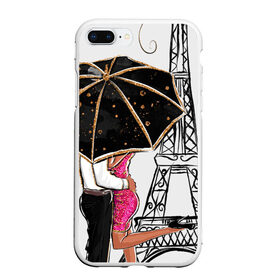 Чехол для iPhone 7Plus/8 Plus матовый с принтом Хочу в Париж в Белгороде, Силикон | Область печати: задняя сторона чехла, без боковых панелей | tegunvteg | башня | любовь | путешествия