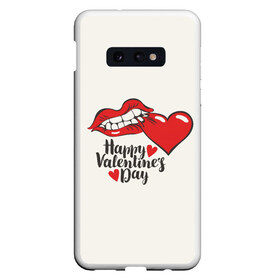 Чехол для Samsung S10E с принтом Happy Valentines Day в Белгороде, Силикон | Область печати: задняя сторона чехла, без боковых панелей | 14 февраля | love | valentines day | амур | валентинка | вторая половинка | день всех влюбленных | купидон | любовь | отношения | подарок любви | поцелуй | праздник любви | романтика | свидание | сердечки