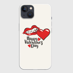 Чехол для iPhone 13 с принтом Happy Valentines Day в Белгороде,  |  | 14 февраля | love | valentines day | амур | валентинка | вторая половинка | день всех влюбленных | купидон | любовь | отношения | подарок любви | поцелуй | праздник любви | романтика | свидание | сердечки