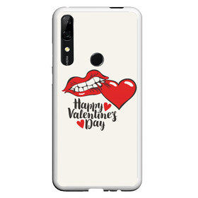 Чехол для Honor P Smart Z с принтом Happy Valentines Day в Белгороде, Силикон | Область печати: задняя сторона чехла, без боковых панелей | Тематика изображения на принте: 14 февраля | love | valentines day | амур | валентинка | вторая половинка | день всех влюбленных | купидон | любовь | отношения | подарок любви | поцелуй | праздник любви | романтика | свидание | сердечки