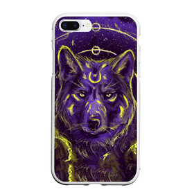 Чехол для iPhone 7Plus/8 Plus матовый с принтом Волшебный Волк в Белгороде, Силикон | Область печати: задняя сторона чехла, без боковых панелей | animals | wolf | волк | волки | животные | звери | зверь | магия | одиночество | одиночка | пёс | собака