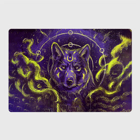 Магнитный плакат 3Х2 с принтом Волшебный Волк в Белгороде, Полимерный материал с магнитным слоем | 6 деталей размером 9*9 см | Тематика изображения на принте: animals | wolf | волк | волки | животные | звери | зверь | магия | одиночество | одиночка | пёс | собака