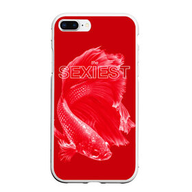 Чехол для iPhone 7Plus/8 Plus матовый с принтом Самый сексуальный в Белгороде, Силикон | Область печати: задняя сторона чехла, без боковых панелей | red | альфа | альфа самец | красный | рыба | рыбка