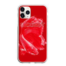 Чехол для iPhone 11 Pro Max матовый с принтом Самый сексуальный в Белгороде, Силикон |  | red | альфа | альфа самец | красный | рыба | рыбка