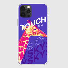 Чехол для iPhone 12 Pro Max с принтом Жираф Прикоснись к небу в Белгороде, Силикон |  | animal | giraffe | sky | африка | животное | животные | жираф | небо