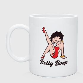 Кружка с принтом Betty Boop в Белгороде, керамика | объем — 330 мл, диаметр — 80 мм. Принт наносится на бока кружки, можно сделать два разных изображения | Тематика изображения на принте: betty boop | любовь