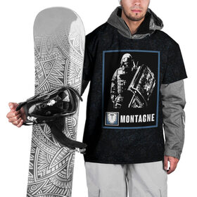 Накидка на куртку 3D с принтом Montagne в Белгороде, 100% полиэстер |  | montagne | r6s | rainbow six siege | монтажник | монтанье | оперативник | персонаж