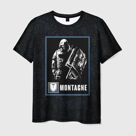 Мужская футболка 3D с принтом Montagne в Белгороде, 100% полиэфир | прямой крой, круглый вырез горловины, длина до линии бедер | montagne | r6s | rainbow six siege | монтажник | монтанье | оперативник | персонаж