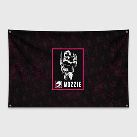 Флаг-баннер с принтом Mozzie в Белгороде, 100% полиэстер | размер 67 х 109 см, плотность ткани — 95 г/м2; по краям флага есть четыре люверса для крепления | mozzie | r6s | rainbow six siege | моззи | оперативник | персонаж